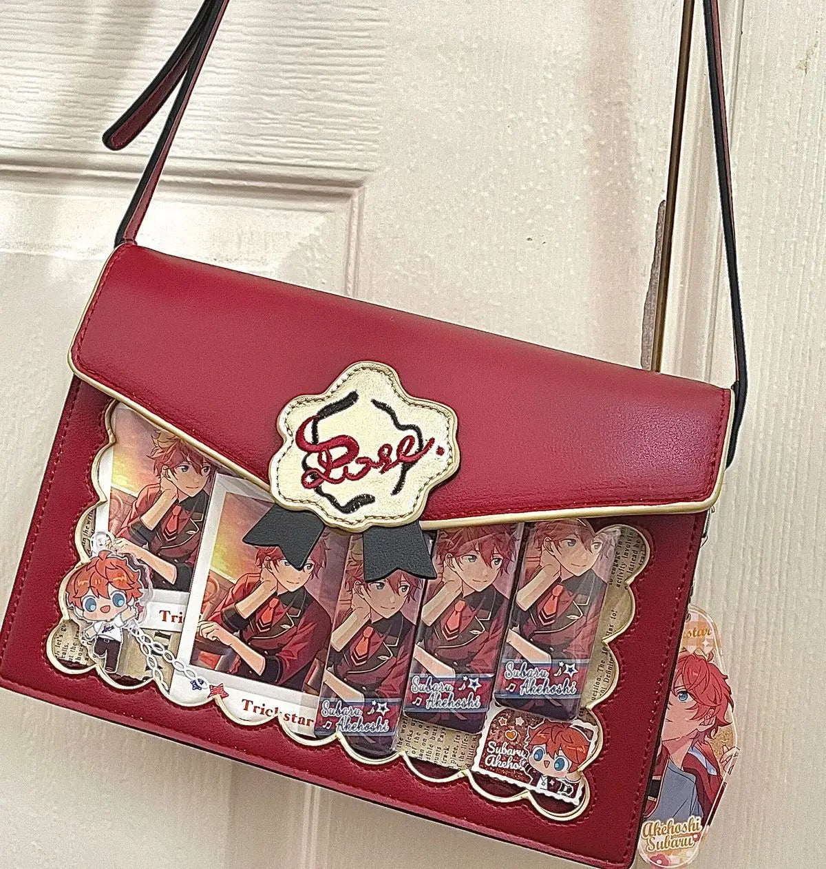 Lovely Japan Style Lolita Girls Rose Shoulder Bags HandBags Sweet Studdents Transparent Two Dimensional Itabags