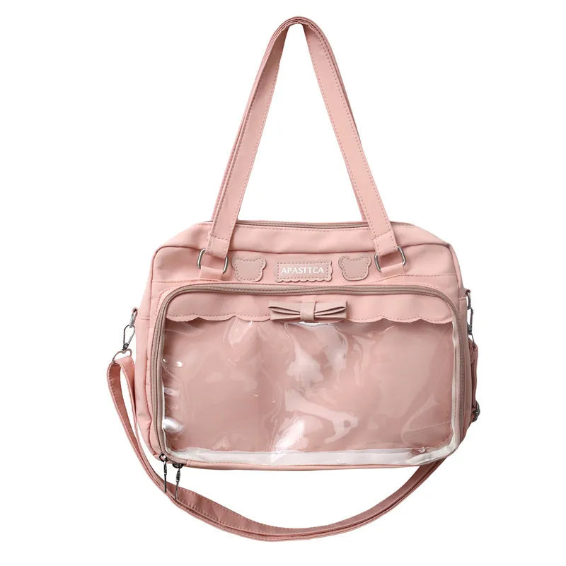 Lovely Japan Style Lolita Girly Girl JK Shoulder Bags Students Transparent Window Kawaii HandBags Tote Itabags