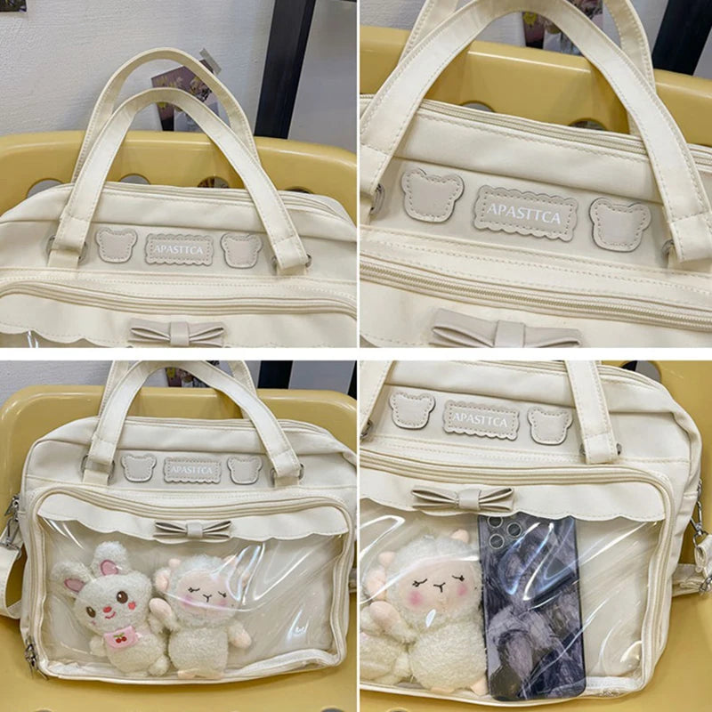 Lovely Japan Style Lolita Girly Girl JK Shoulder Bags Students Transparent Window Kawaii HandBags Tote Itabags