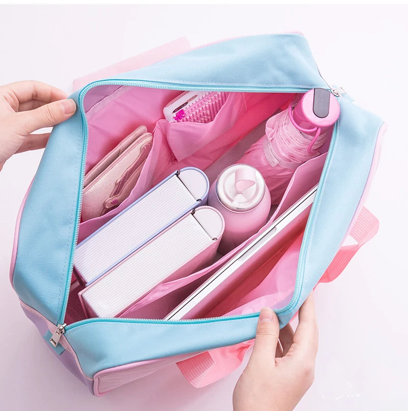 Lovely Japan Style Lolita Student Shoulderbags Heart Window Girl Pink JK Bag Briefcase Bookbag MessengerBags Handbags