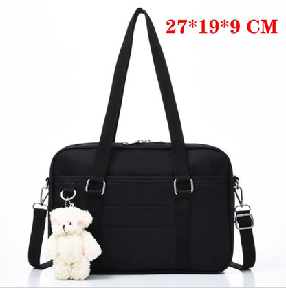 Lovely Japanese School Students Bags JK Lolita ShoulderBags With Bear Widget Briefcase Bookbag Girly Girl Messenger Bags