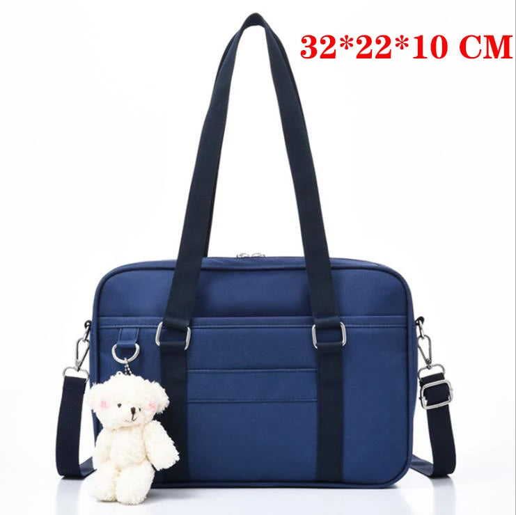 Lovely Japanese School Students Bags JK Lolita ShoulderBags With Bear Widget Briefcase Bookbag Girly Girl Messenger Bags