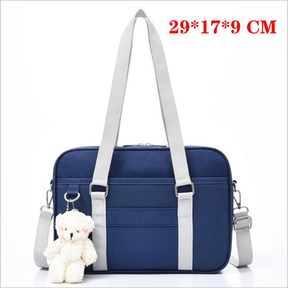 Lovely Japanese School Students Bags JK Lolita ShoulderBags With Bear Widget Briefcase Bookbag Girly Girl Messenger Bags