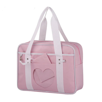 Lovely Japanese School Students Bags JK Lolita ShoulderBags With Bear Widget Briefcase Bookbag Girly Girl Messenger Bags