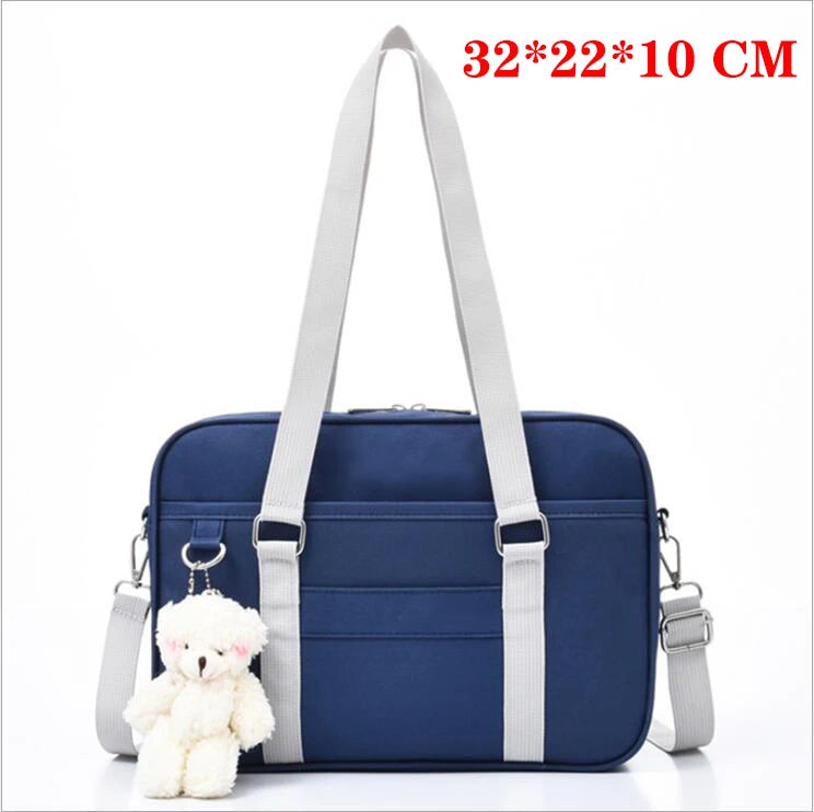 Lovely Japanese School Students Bags JK Lolita ShoulderBags With Bear Widget Briefcase Bookbag Girly Girl Messenger Bags