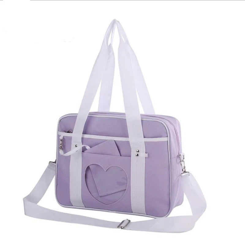 Lovely Japanese School Students Bags JK Lolita ShoulderBags With Bear Widget Briefcase Bookbag Girly Girl Messenger Bags