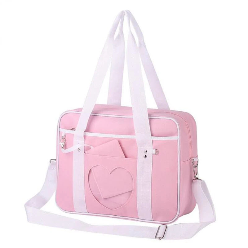 Lovely Japanese School Students Bags JK Lolita ShoulderBags With Bear Widget Briefcase Bookbag Girly Girl Messenger Bags