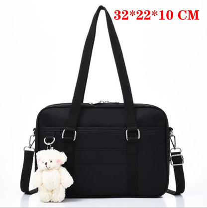Lovely Japanese School Students Bags JK Lolita ShoulderBags With Bear Widget Briefcase Bookbag Girly Girl Messenger Bags