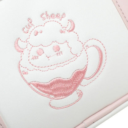 Lovely Korean Style Girl Lolita JK Itbag Briefcase Students Sweet Bowknot Embroidery Lamb Shoulder Bags HandBags Anime