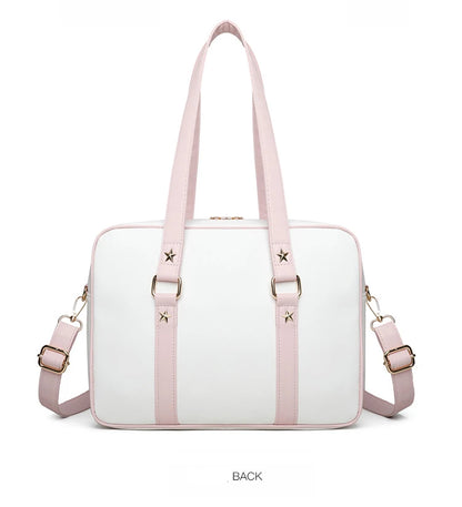Lovely Korean Style Girl Lolita JK Itbag Briefcase Students Sweet Bowknot Embroidery Lamb Shoulder Bags HandBags Anime