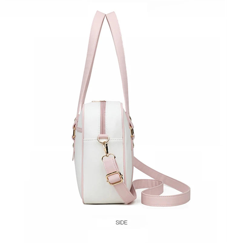 Lovely Korean Style Girl Lolita JK Itbag Briefcase Students Sweet Bowknot Embroidery Lamb Shoulder Bags HandBags Anime