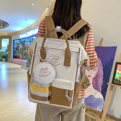 Lovely Korean Style Lolita Girl High-capacity Backpacks School Multiple Pockets Kawaii BookBags Laptop Bags Mochilas