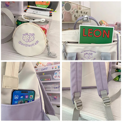 Lovely Korean Style Lolita Girl High-capacity Backpacks School Multiple Pockets Kawaii BookBags Laptop Bags Mochilas