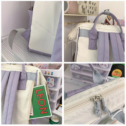 Lovely Korean Style Lolita Girl High-capacity Backpacks School Multiple Pockets Kawaii BookBags Laptop Bags Mochilas