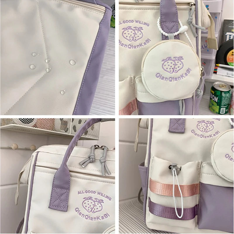 Lovely Korean Style Lolita Girl High-capacity Backpacks School Multiple Pockets Kawaii BookBags Laptop Bags Mochilas