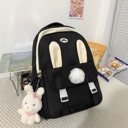 Lovely Korean Style Lolita Girly Girl Backpacks Schoolbags Cute Rabbit Ears Doll Laptop Bags Mochilas Kawaii