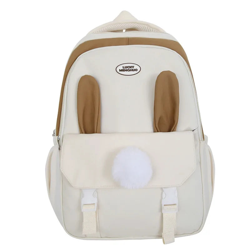 Lovely Korean Style Lolita Girly Girl Backpacks Schoolbags Cute Rabbit Ears Doll Laptop Bags Mochilas Kawaii