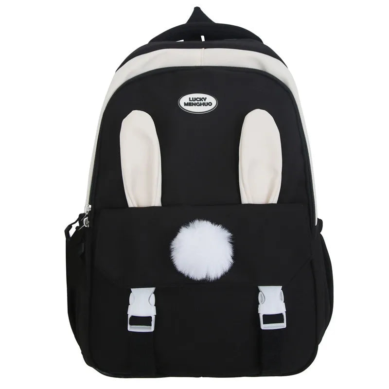 Lovely Korean Style Lolita Girly Girl Backpacks Schoolbags Cute Rabbit Ears Doll Laptop Bags Mochilas Kawaii
