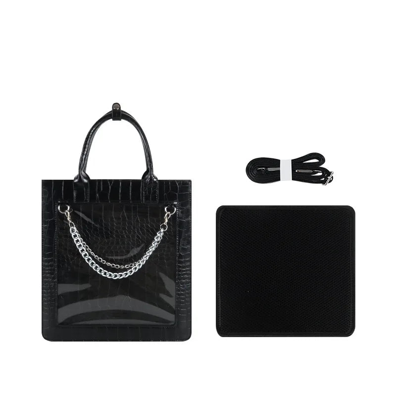 Lovely Lolita Girls Cute Japanese Tote HandBags Sweet Students Two Dimensional Princess Shoulder Bags Transparent Itabags