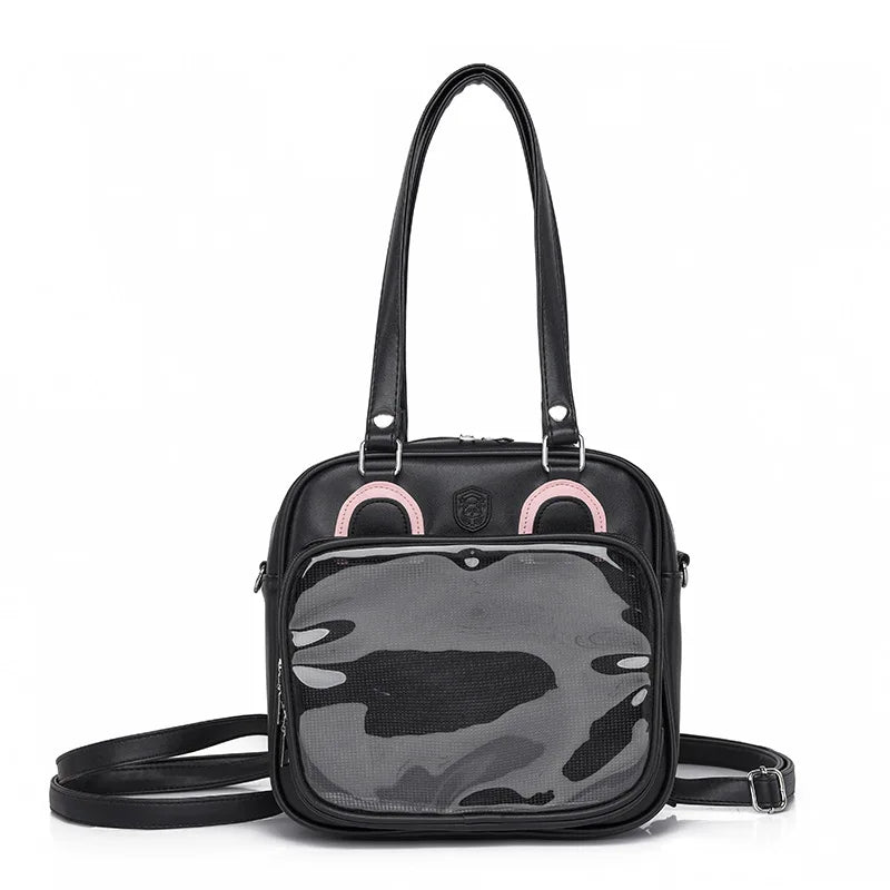 Lovely Lolita Girls Japanese JK Backpacks HandBags Female Cute Bear Ears Students School Box Shoulder Bags Itabags