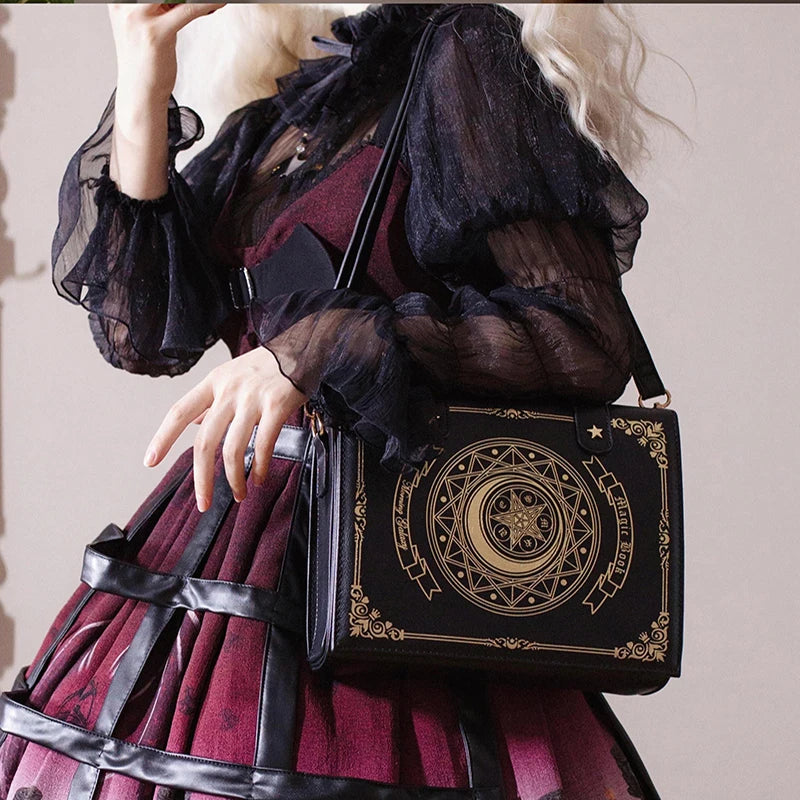 Lovely Lolita JK Gothic Japanese Backpacks Satchels Girls Magic Book Style ShoulderBags Box Bags Clutch
