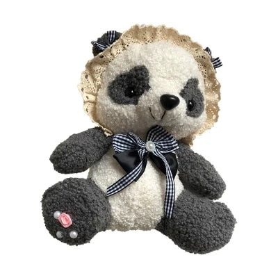 Lovely Lolita Panada Bag Girly Girl Students Messenger Bags Pearl Strap Plush Toys Shoulder Bags