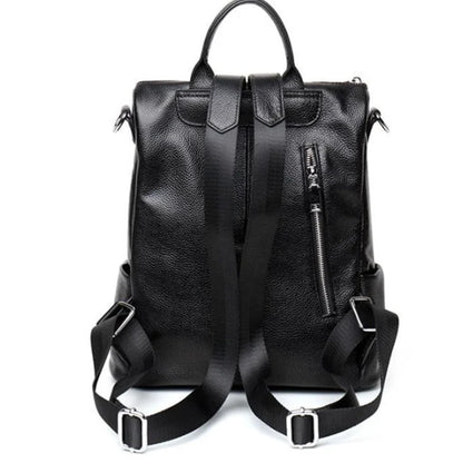 Lovers embroidered cowhide backpack women's leather Korean version 2023 new multi-functional trend all-in-one backpack