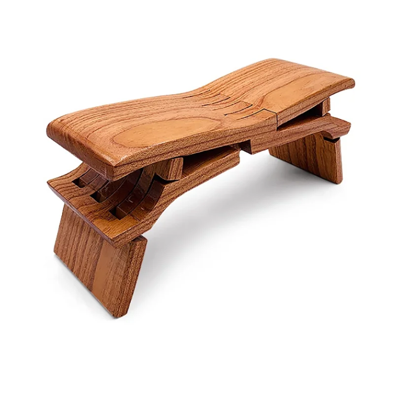 Luban Stool Class Pillow Blind Stool Whole Wood Board-Free Stitching Handmade Solid Wood Folding Small Multi-Functional