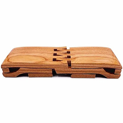 Luban Stool Class Pillow Blind Stool Whole Wood Board-Free Stitching Handmade Solid Wood Folding Small Multi-Functional