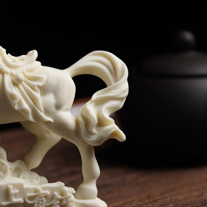 Lucky Animal Horse Decorative Statue Handmade Art Sculpture Home Room Office Mascot Gift Figurines
