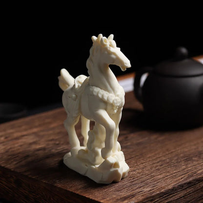 Lucky Animal Horse Decorative Statue Handmade Art Sculpture Home Room Office Mascot Gift Figurines