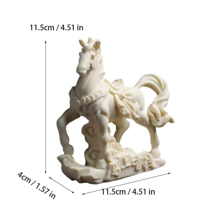 Lucky Animal Horse Decorative Statue Handmade Art Sculpture Home Room Office Mascot Gift Figurines