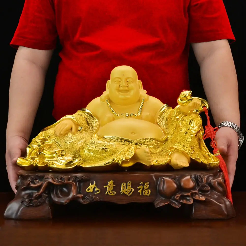 Lucky Blessing Household Maitreya Buddha Decoration Attracting Wealth Big Belly Laughing Buddha Statue Home Decoration