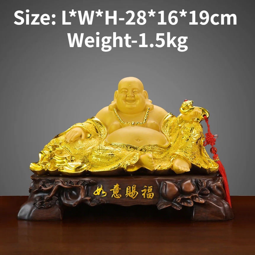 Lucky Blessing Household Maitreya Buddha Decoration Attracting Wealth Big Belly Laughing Buddha Statue Home Decoration