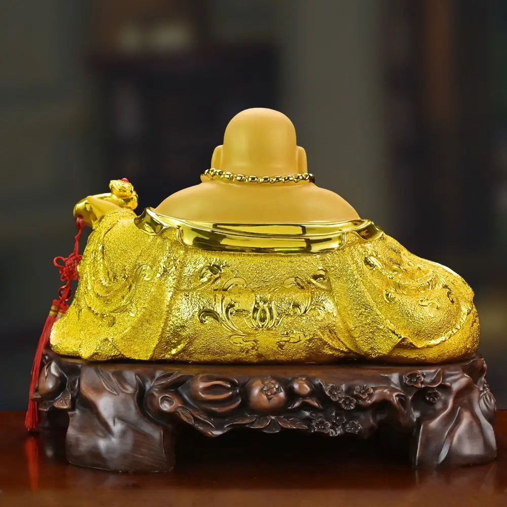 Lucky Blessing Household Maitreya Buddha Decoration Attracting Wealth Big Belly Laughing Buddha Statue Home Decoration