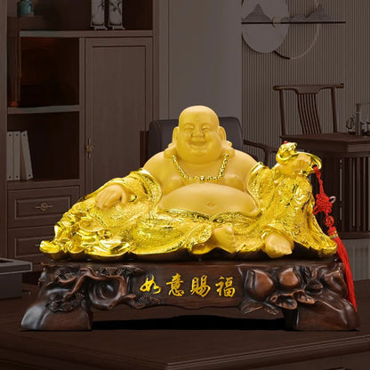 Lucky Blessing Household Maitreya Buddha Decoration Attracting Wealth Big Belly Laughing Buddha Statue Home Decoration