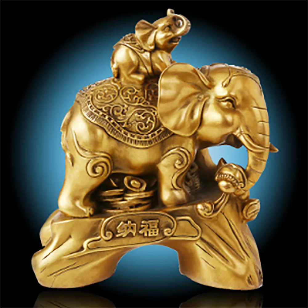 Lucky Elephant copper ornaments as good as water to the living room decoration Feng Shui Home Furnishing crafts