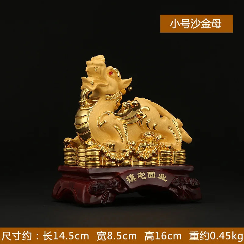 Lucky Feng Shui Home Decoration Craft Statues Pixiu Ornaments Living Room Decor Sculptures Craft Figurines Creative Gift