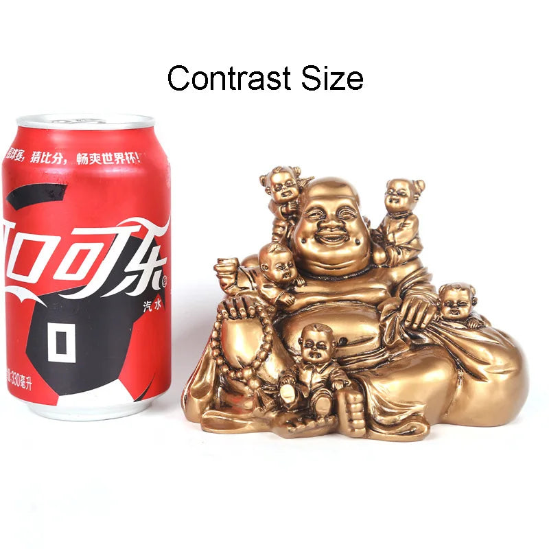 Lucky Five Sons Laughing Buddha Big Belly Buddha Home Crafts Maitreya Buddha Ornament Home Decorations Buddha Statue