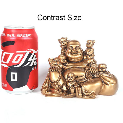 Lucky Five Sons Laughing Buddha Big Belly Buddha Home Crafts Maitreya Buddha Ornament Home Decorations Buddha Statue