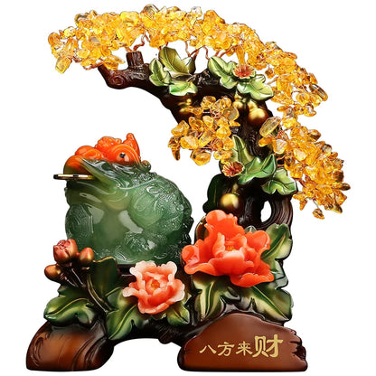 Lucky Golden Toad Pixiu Ornaments money tree Housewarming New Home Office Desktop Opening Gift Home Decoration