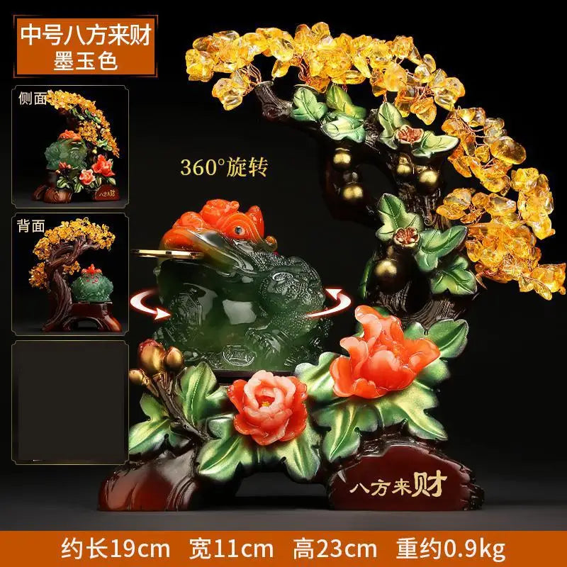 Lucky Golden Toad Pixiu Ornaments money tree Housewarming New Home Office Desktop Opening Gift Home Decoration