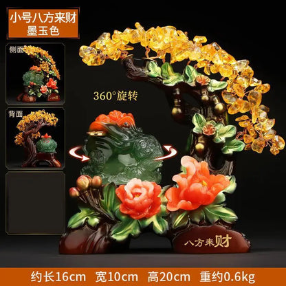 Lucky Golden Toad Pixiu Ornaments money tree Housewarming New Home Office Desktop Opening Gift Home Decoration