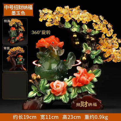 Lucky Golden Toad Pixiu Ornaments money tree Housewarming New Home Office Desktop Opening Gift Home Decoration