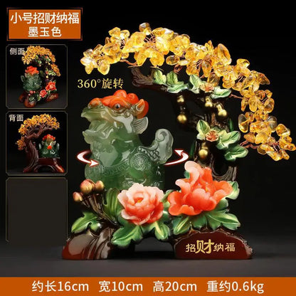 Lucky Golden Toad Pixiu Ornaments money tree Housewarming New Home Office Desktop Opening Gift Home Decoration