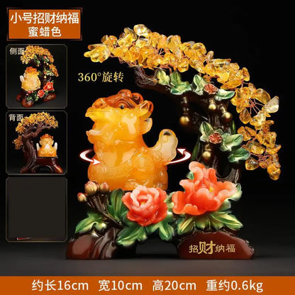Lucky Golden Toad Pixiu Ornaments money tree Housewarming New Home Office Desktop Opening Gift Home Decoration