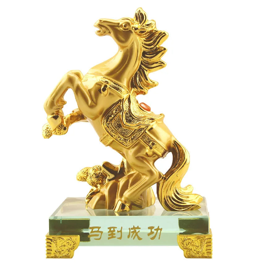 Lucky Horse Ornaments Are Successful Living Room Home Decorations Office Resin Crafts Feng Shui Horse Ornaments.