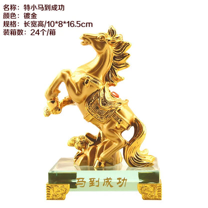 Lucky Horse Ornaments Are Successful Living Room Home Decorations Office Resin Crafts Feng Shui Horse Ornaments.