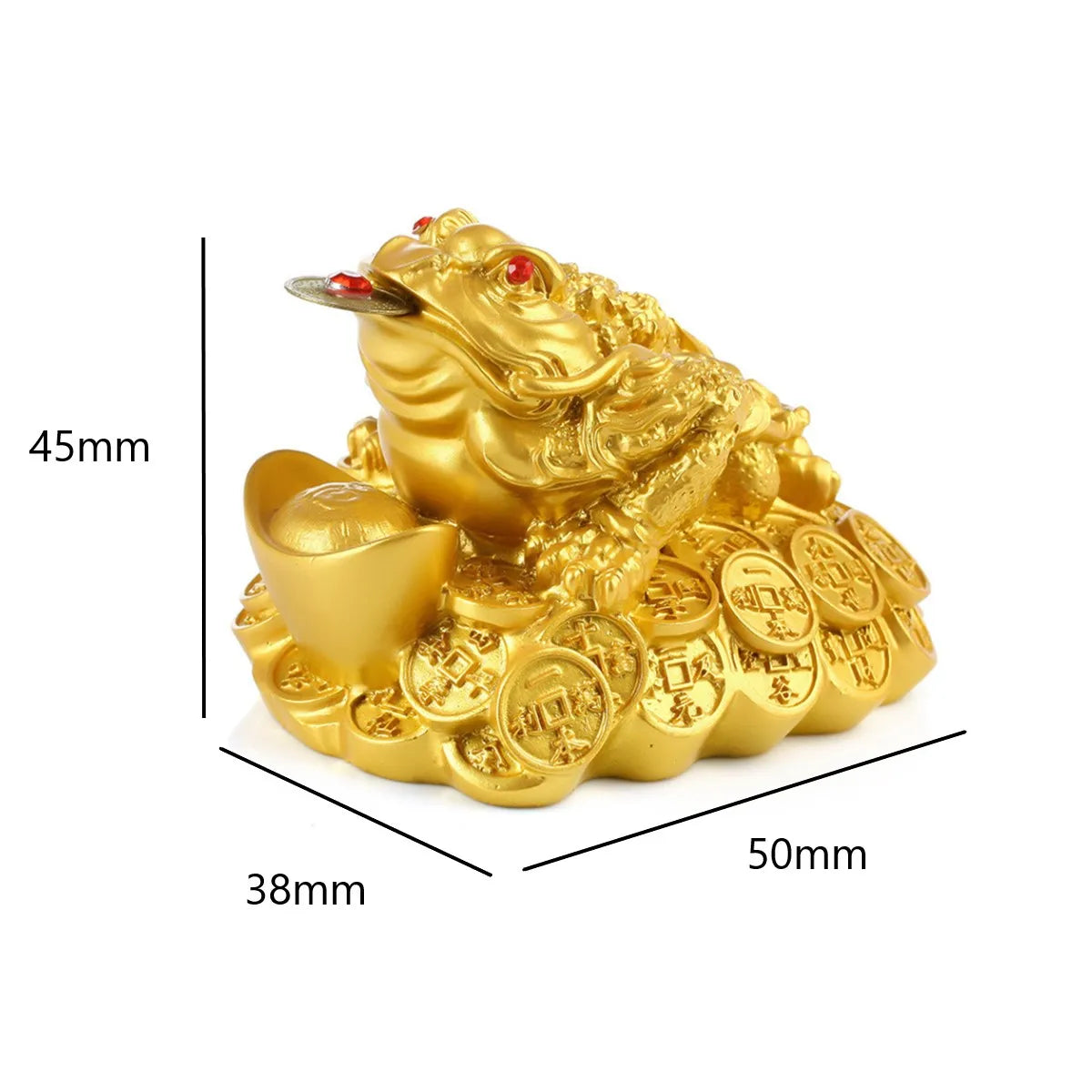 Lucky Ingot Golden Toad Fortune Wealth Chinese Feng Shui Toad Coin Home Decoration Office Tabletop Ornaments Lucky Gifts