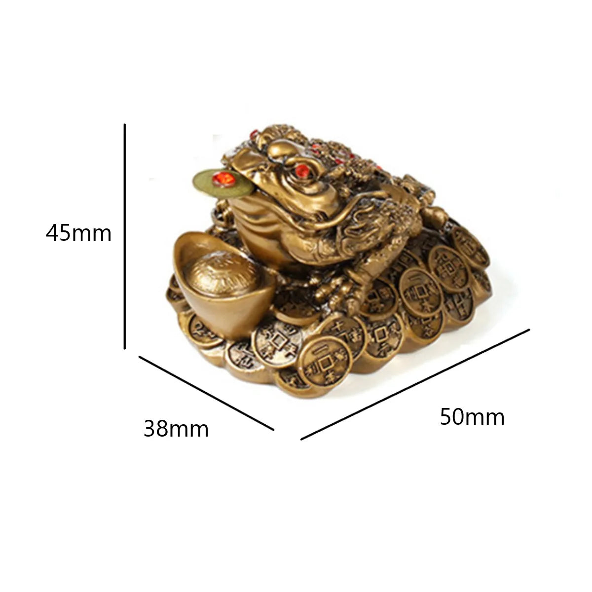 Lucky Ingot Golden Toad Fortune Wealth Chinese Feng Shui Toad Coin Home Decoration Office Tabletop Ornaments Lucky Gifts